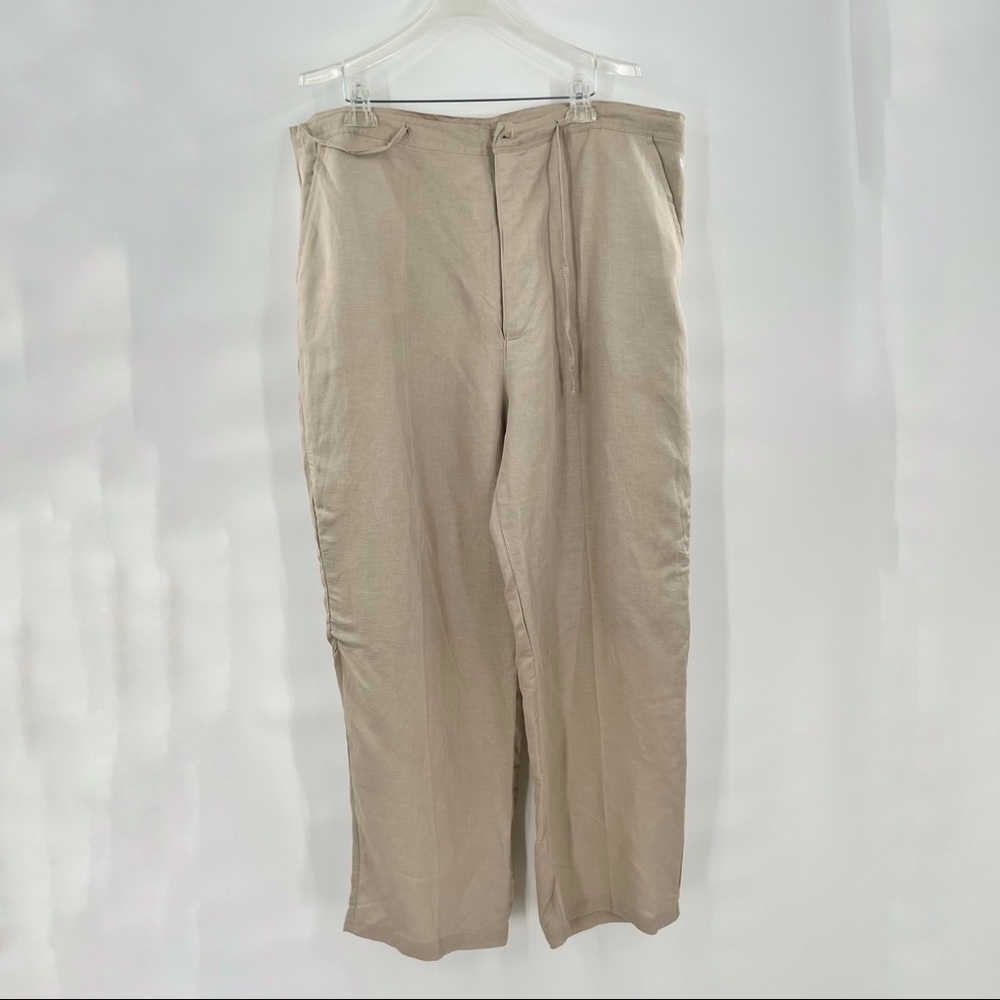 Steve Harvey brown linen blend pants trousers size 2XL